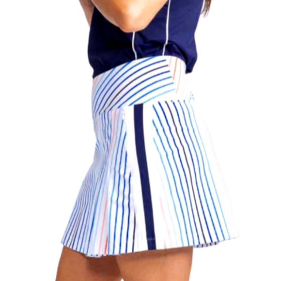 Kinona Golf Skort Skirt Blue White Pleated Compression Tennis Skorts Skirts - Picture 4 of 7